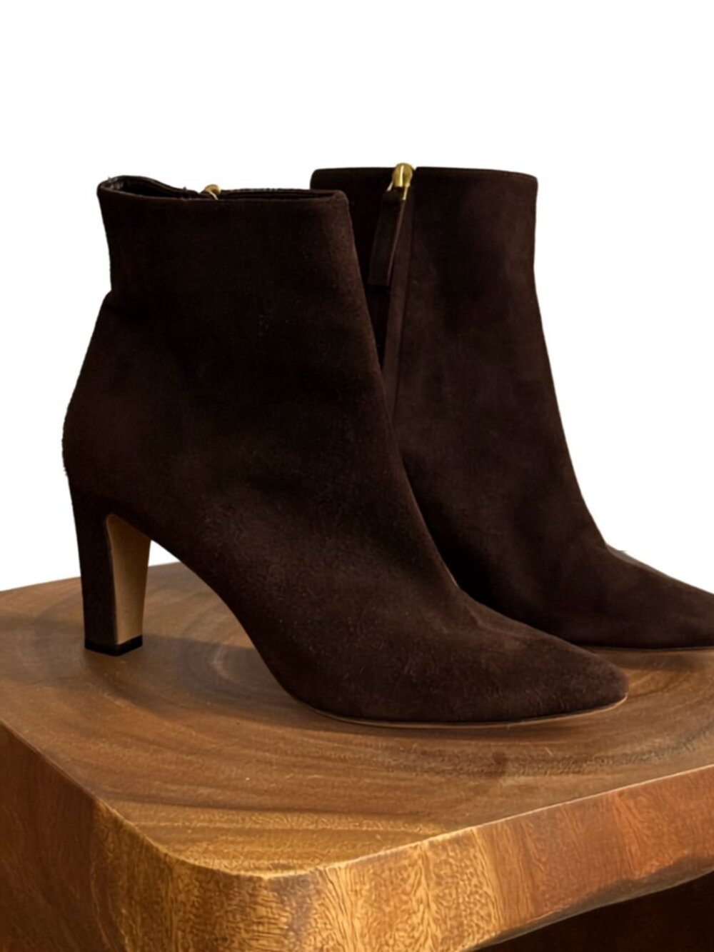 Manolo Blahnik Rosie 70mm Suede Ankle Booties in Brown | Size EU 40.5 / US 9.5